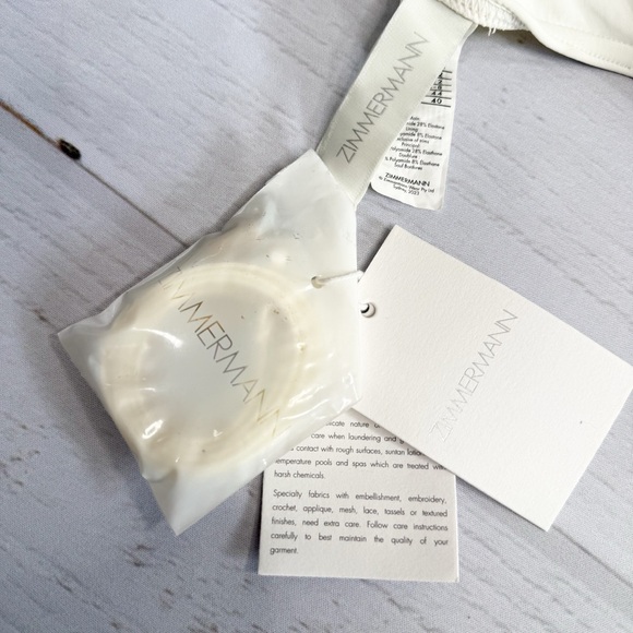 Zimmermann Lexi Ivory Off Shoulder One Piece Size 2 AU / 6 US - Picture 5 of 12